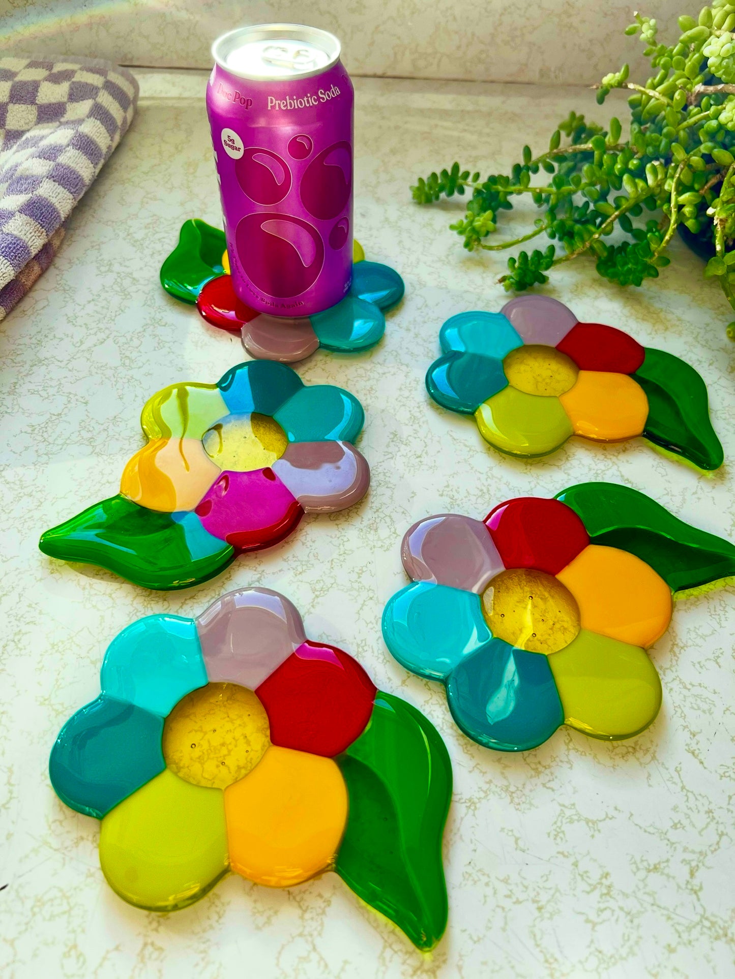 Daisy coaster set