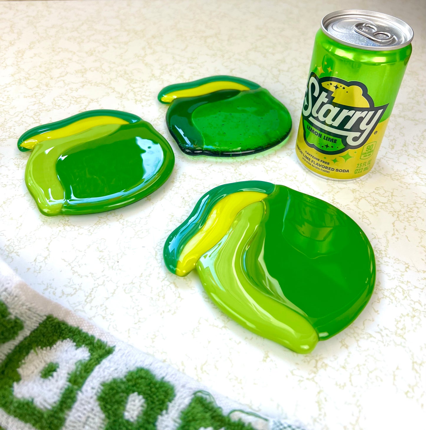 Lemon lime coaster set