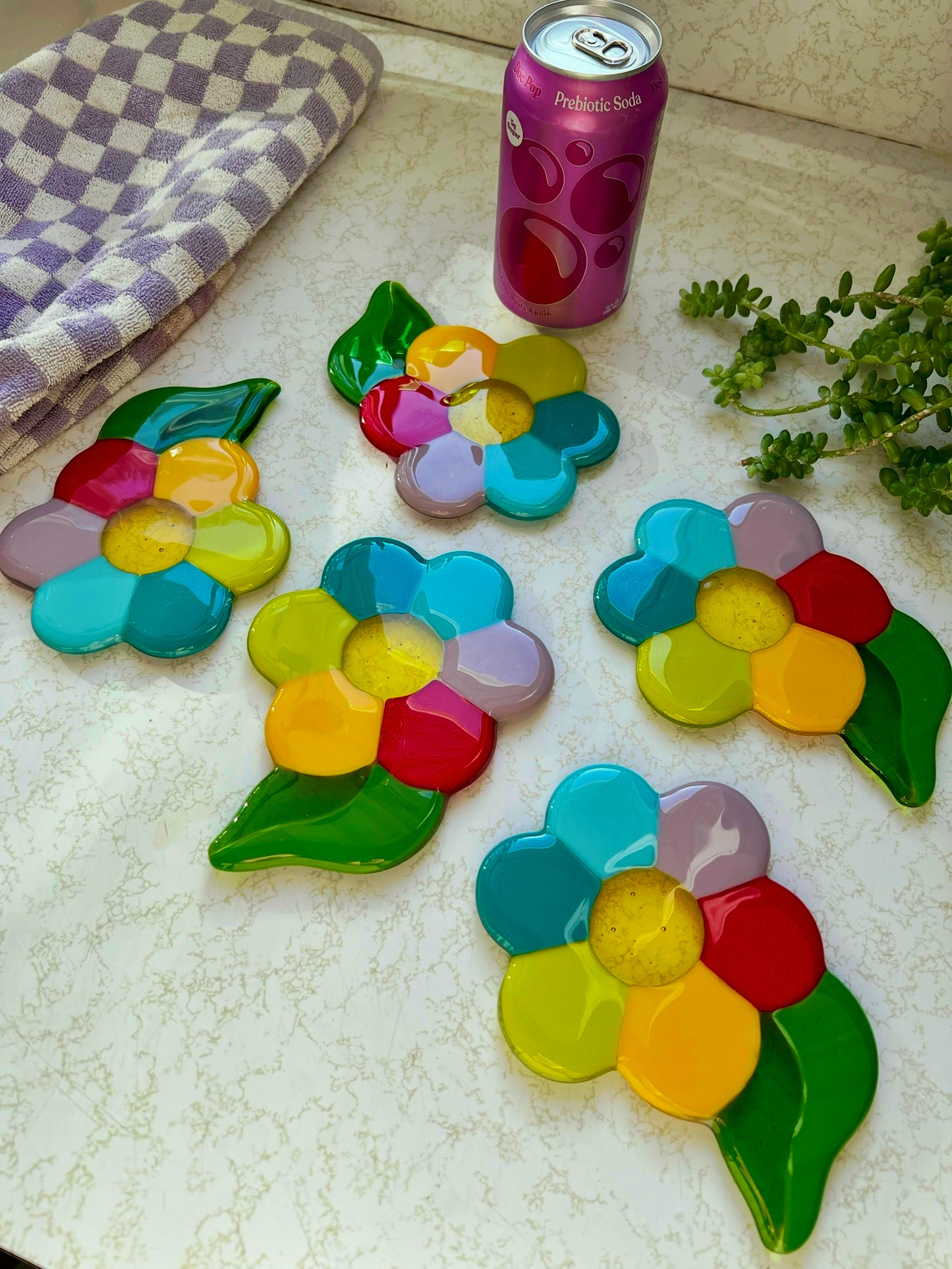 Daisy coaster set