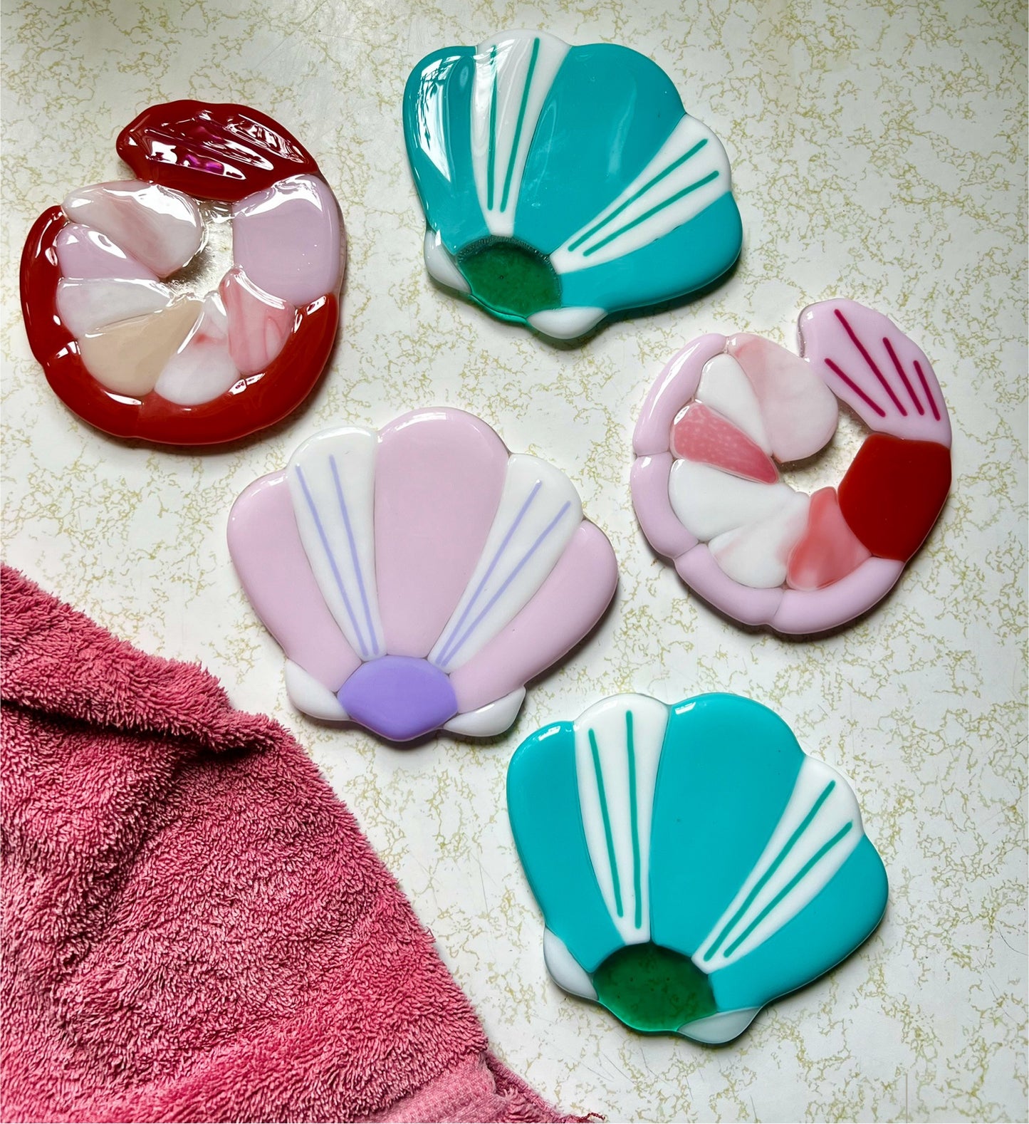 Shell coaster set