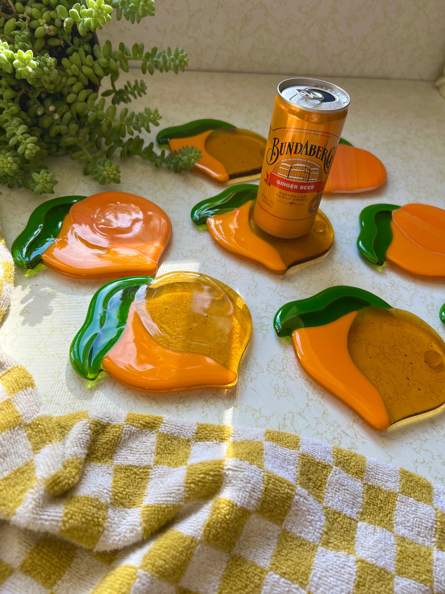 Peach coaster set