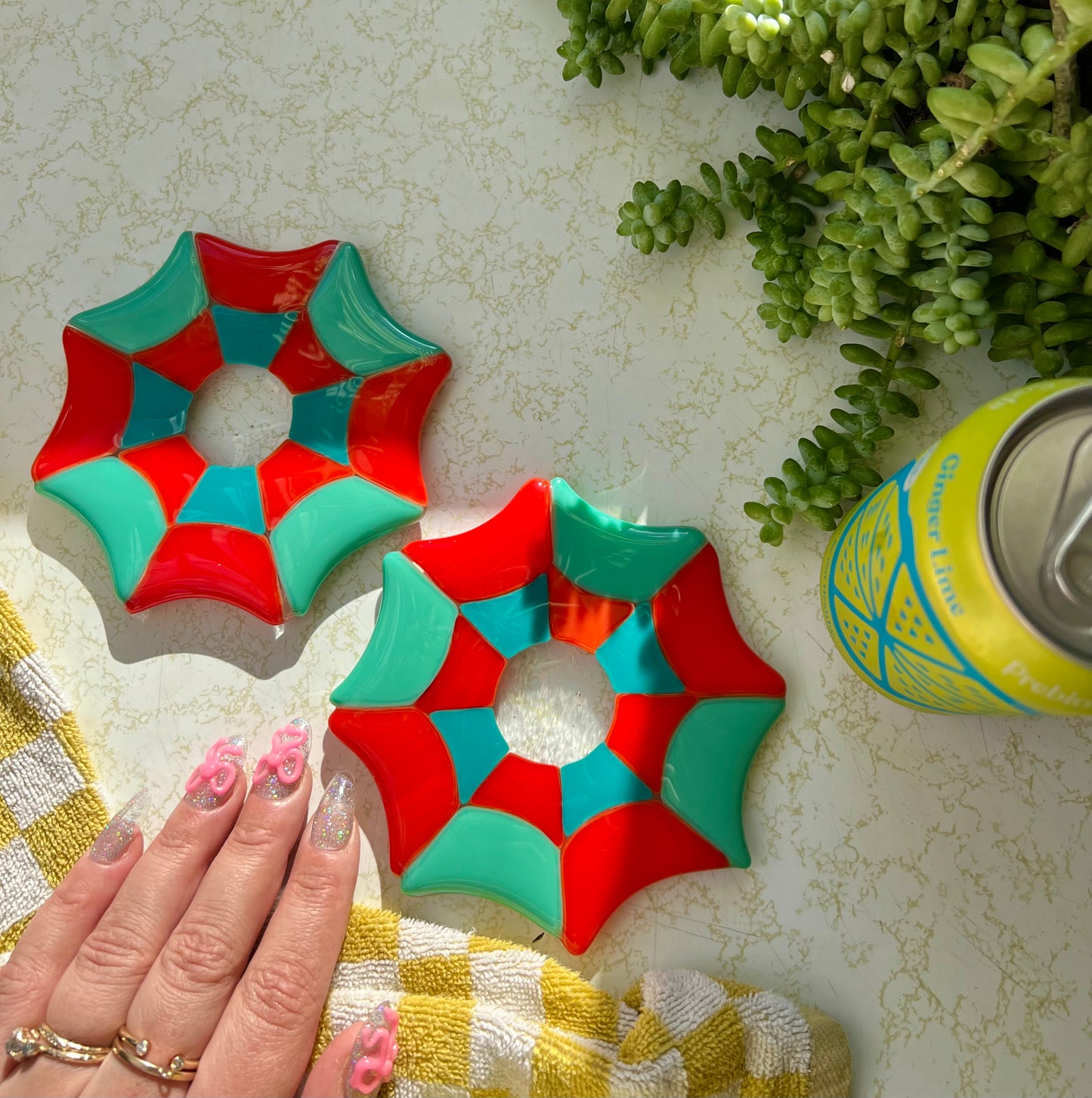 Web coaster set
