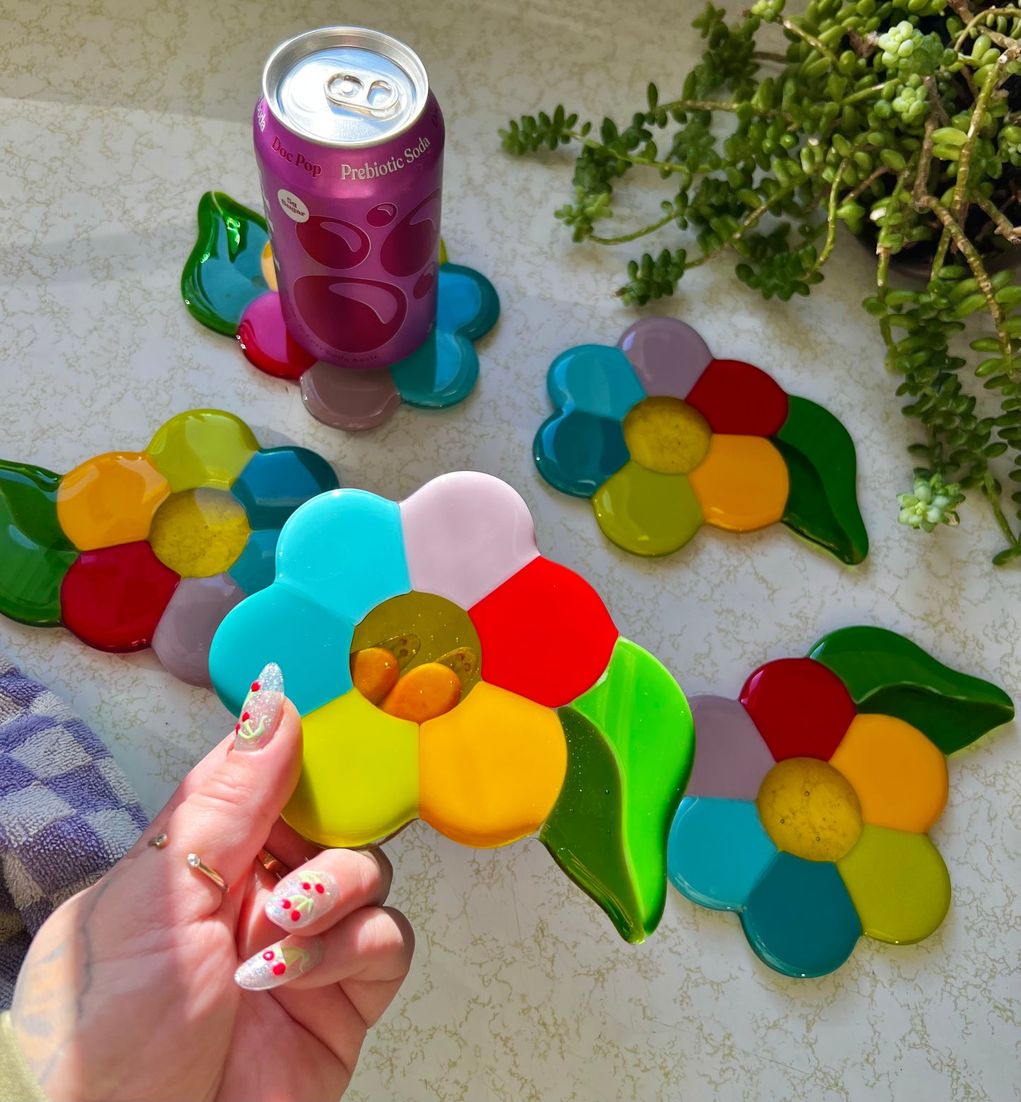 Daisy coaster set