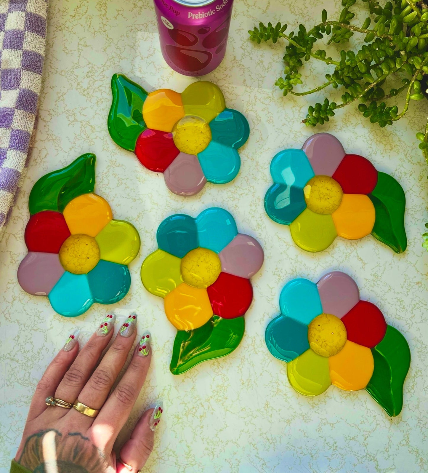 Daisy coaster set