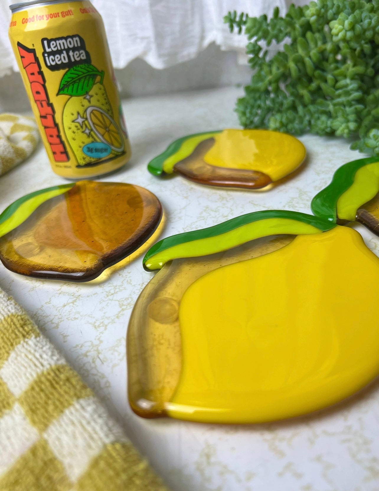 Lemon lime coaster set