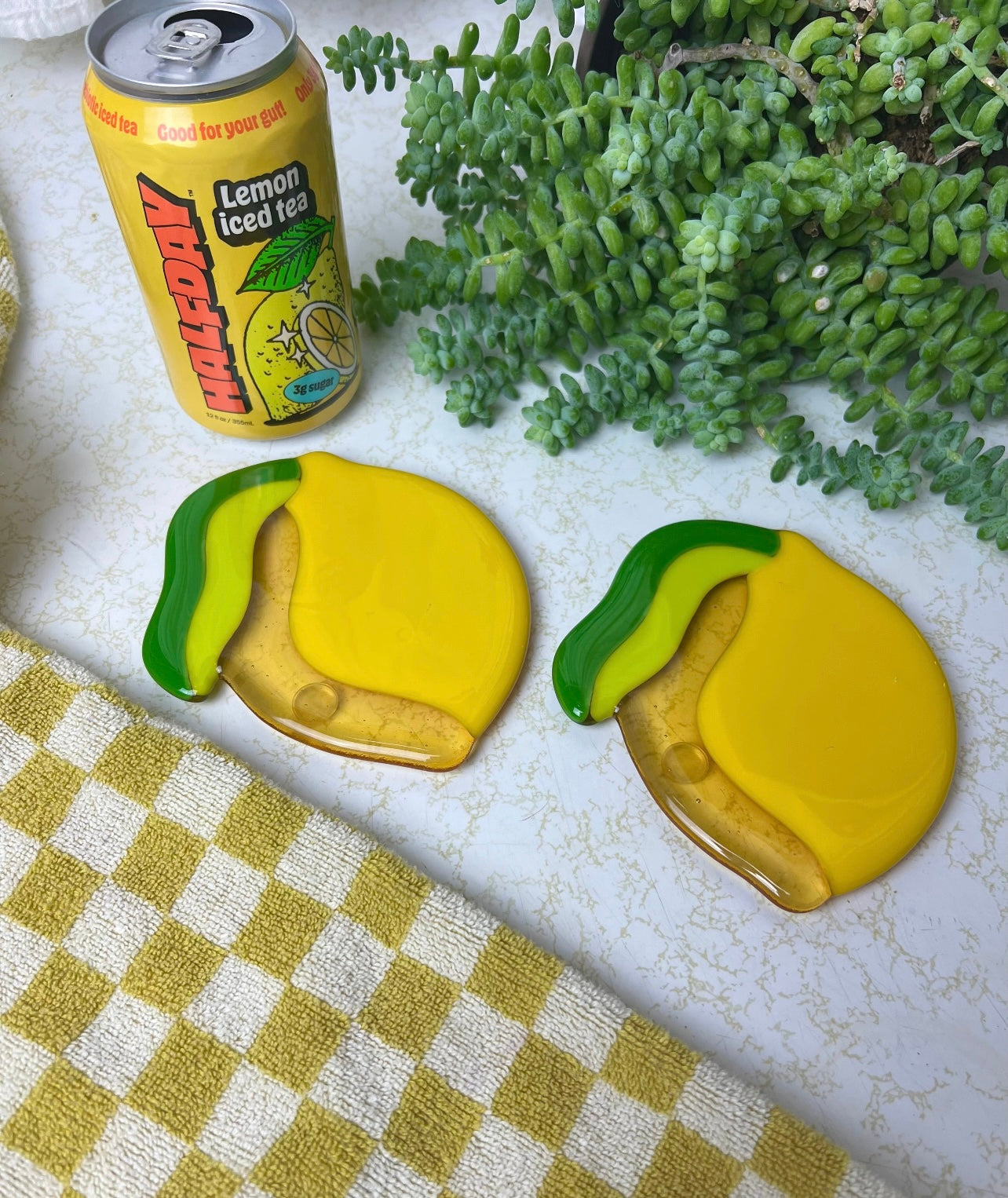 Lemon lime coaster set
