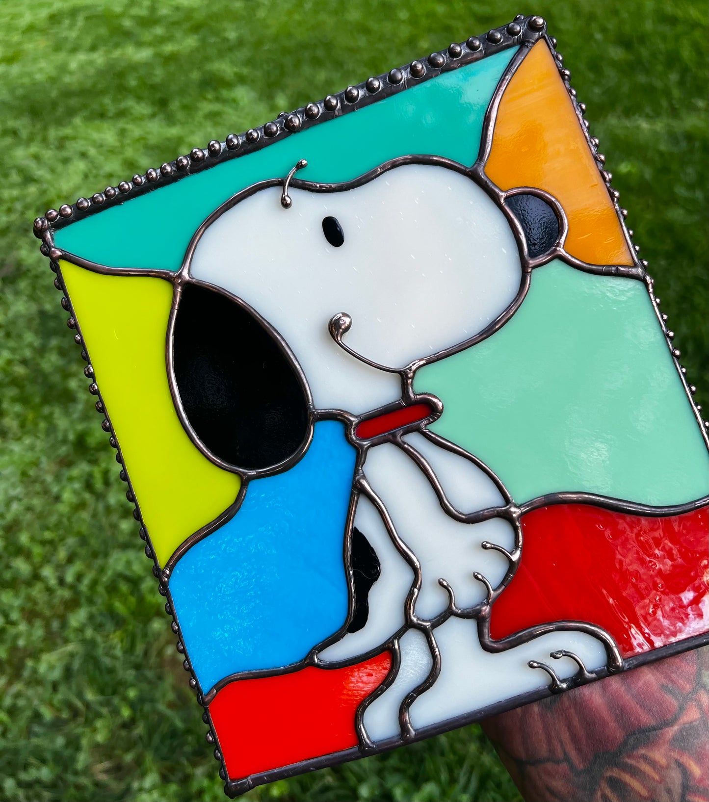 Snoopy & the butterflies lamp