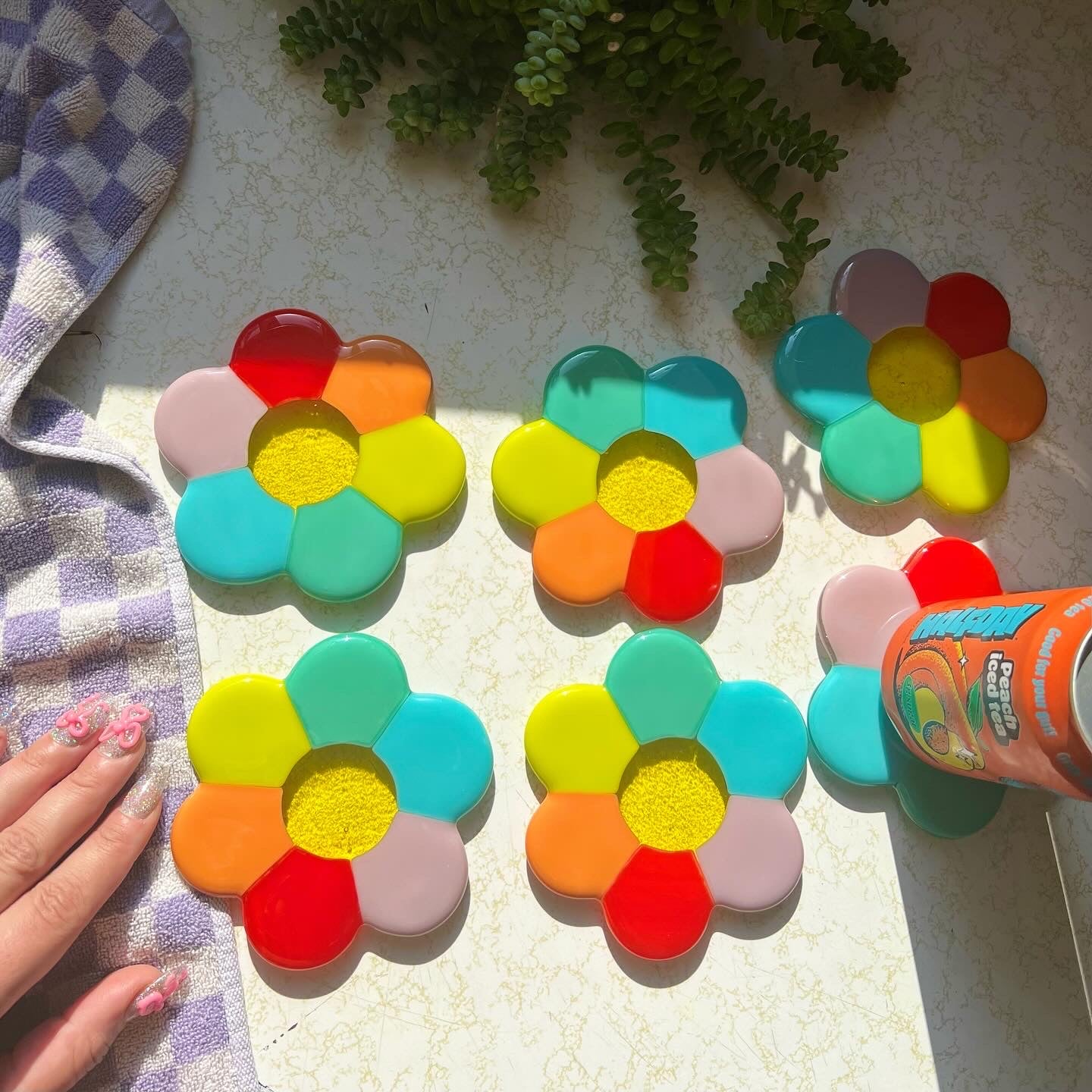 Daisy coaster set