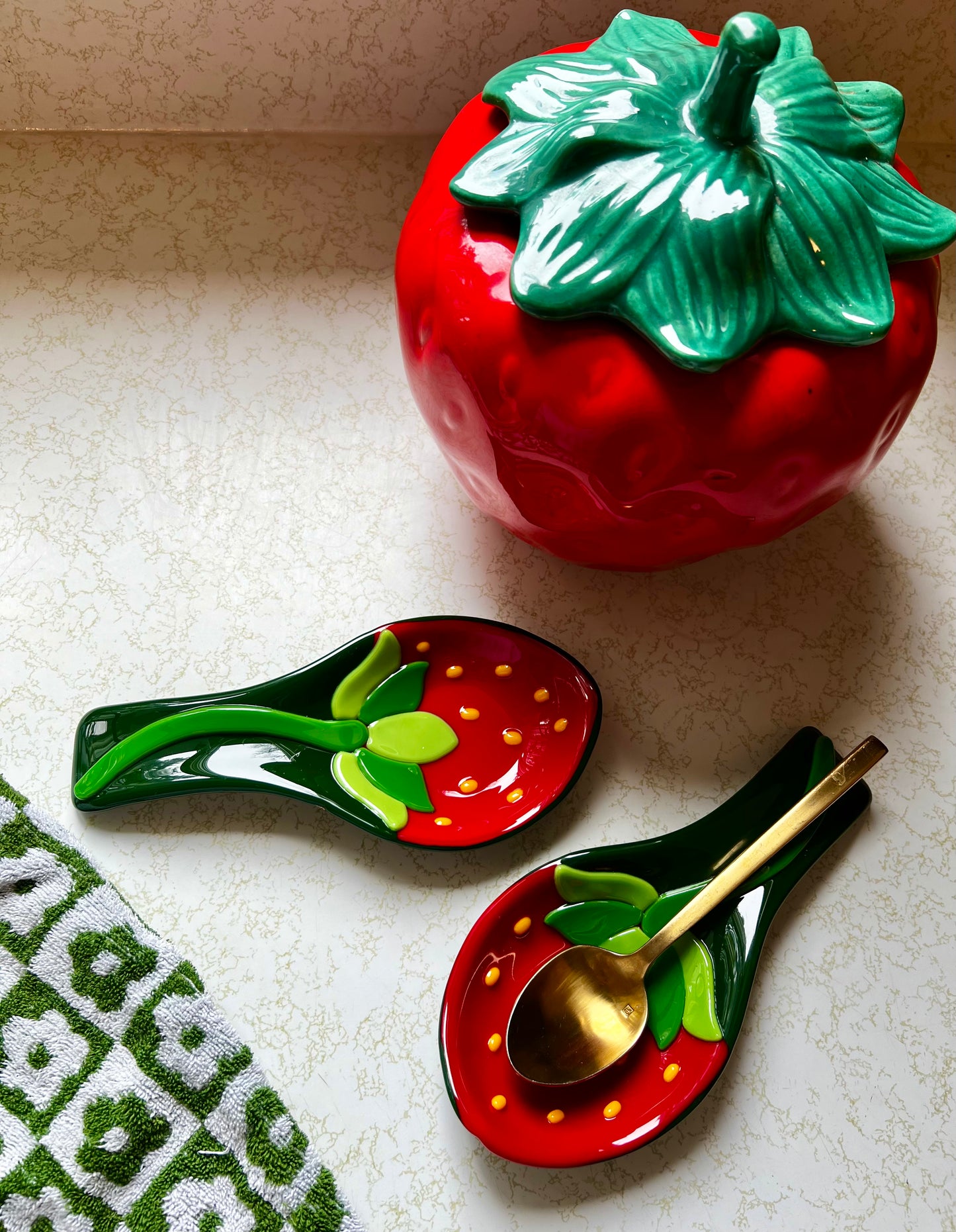 Strawberry Spoon rest
