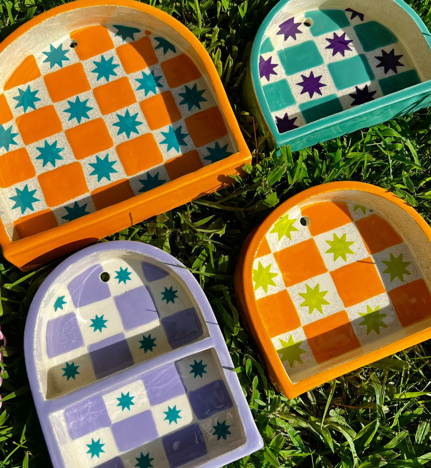 Ceramic ant trinket shelf