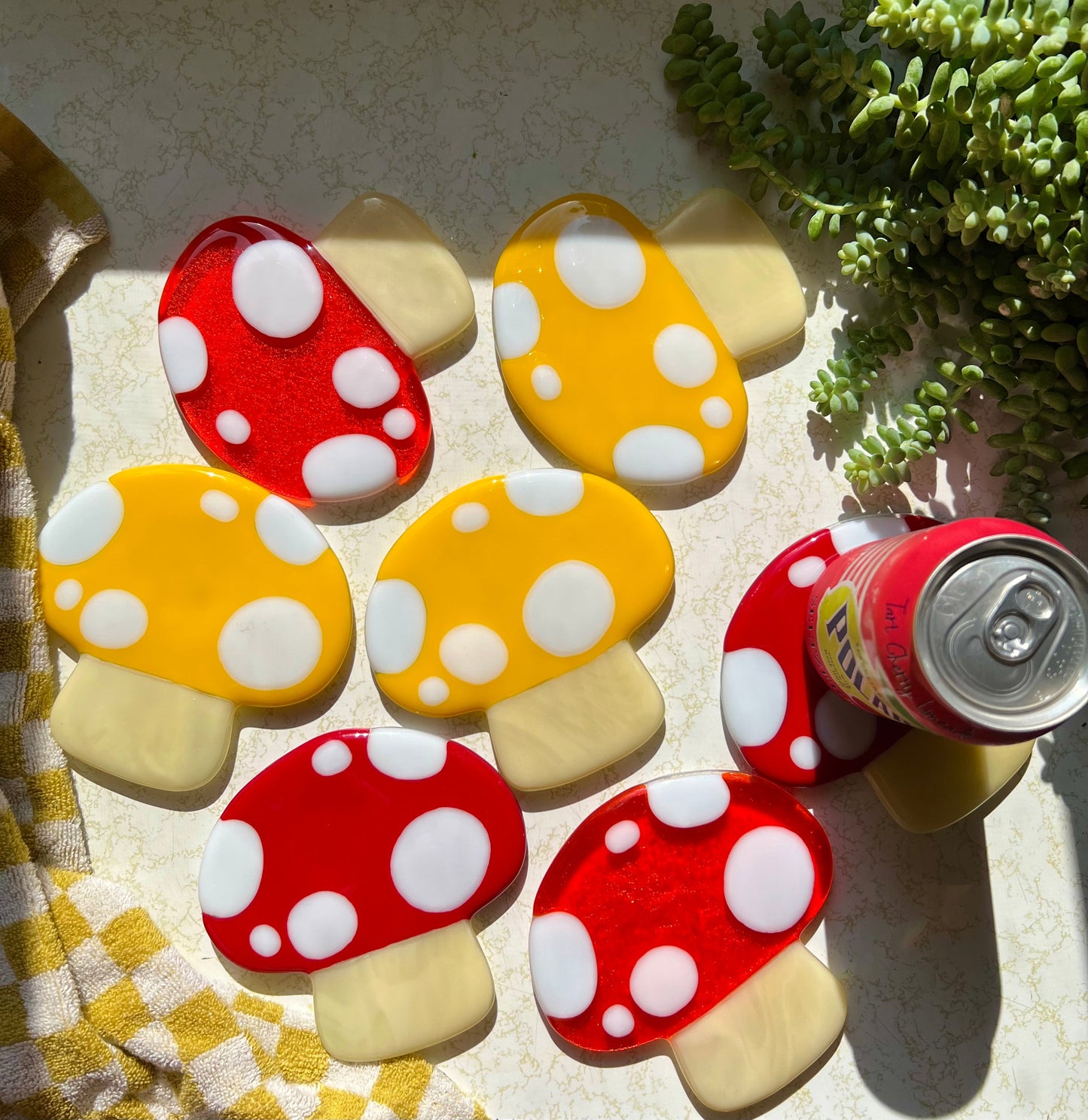 Mushroom coaster set