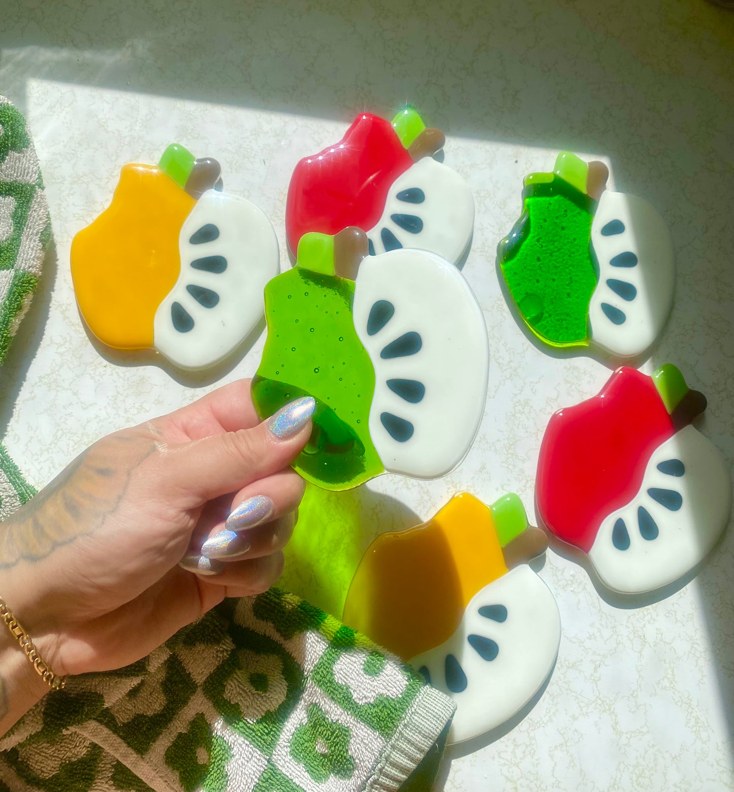Apple coaster set