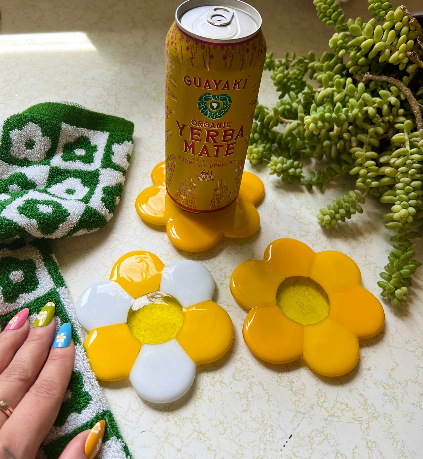 Daisy coaster set