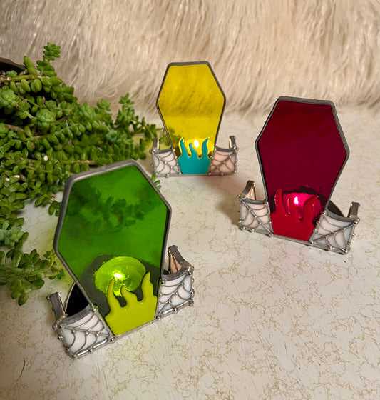 Coffin tea lights