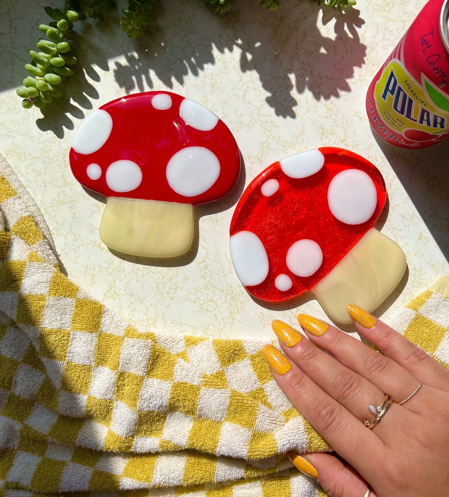 Mushroom coaster set