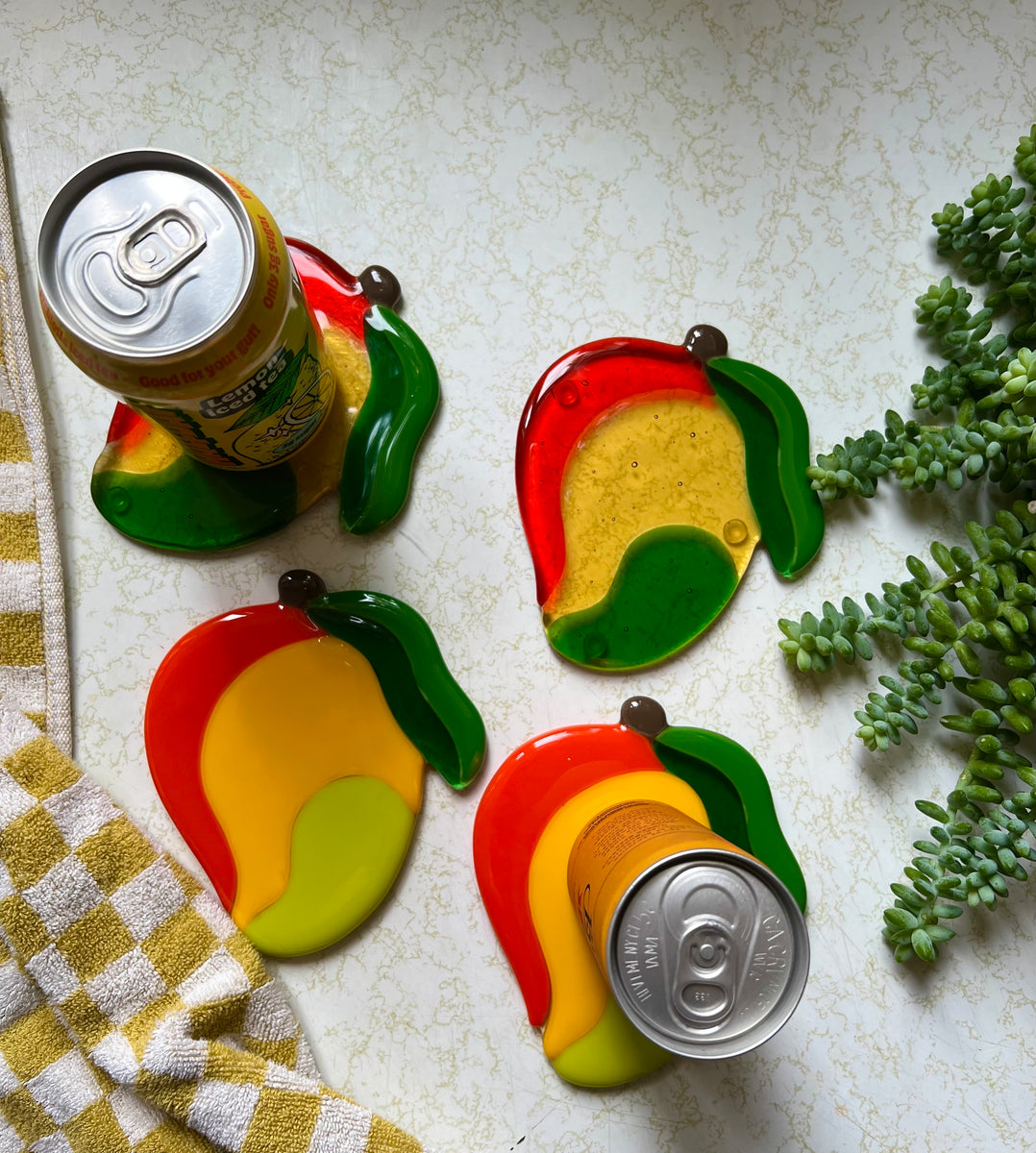 Mango coaster set – Cold Heart Glass co