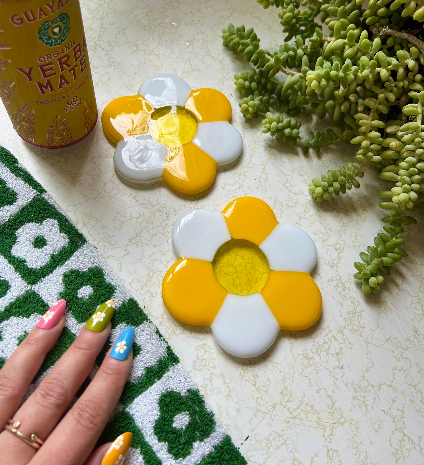 Daisy coaster set