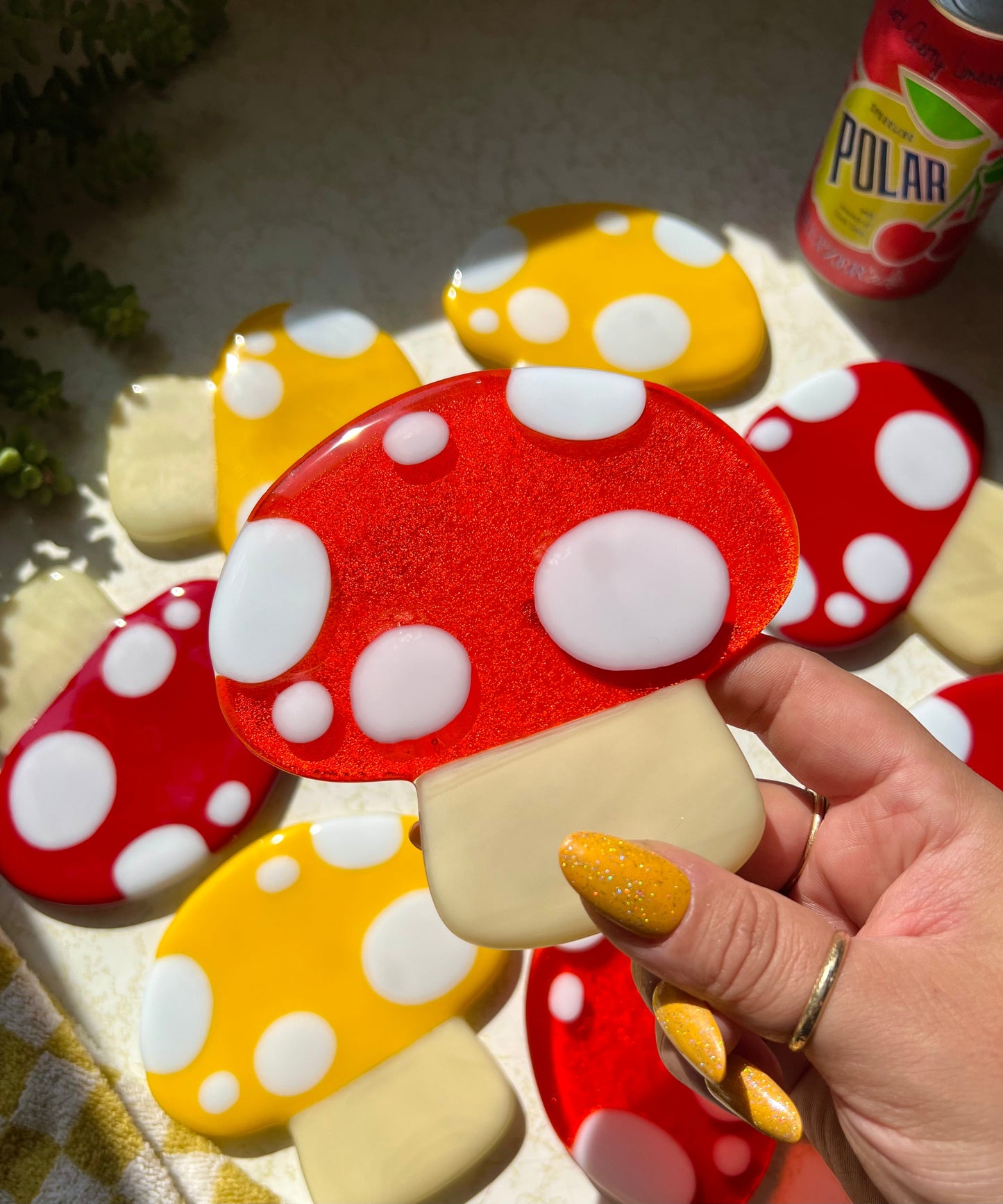 Mushroom coaster set