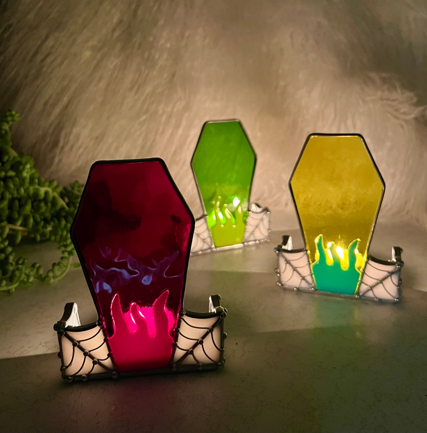 Coffin tea lights