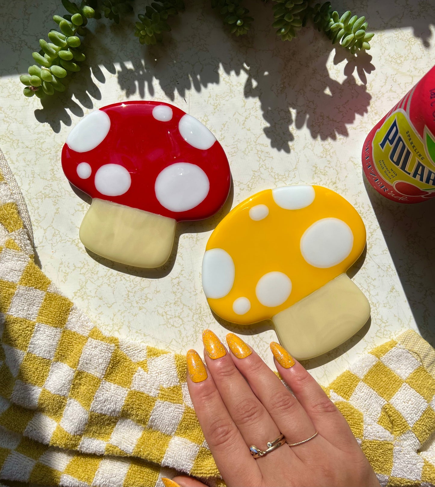 Mushroom coaster set