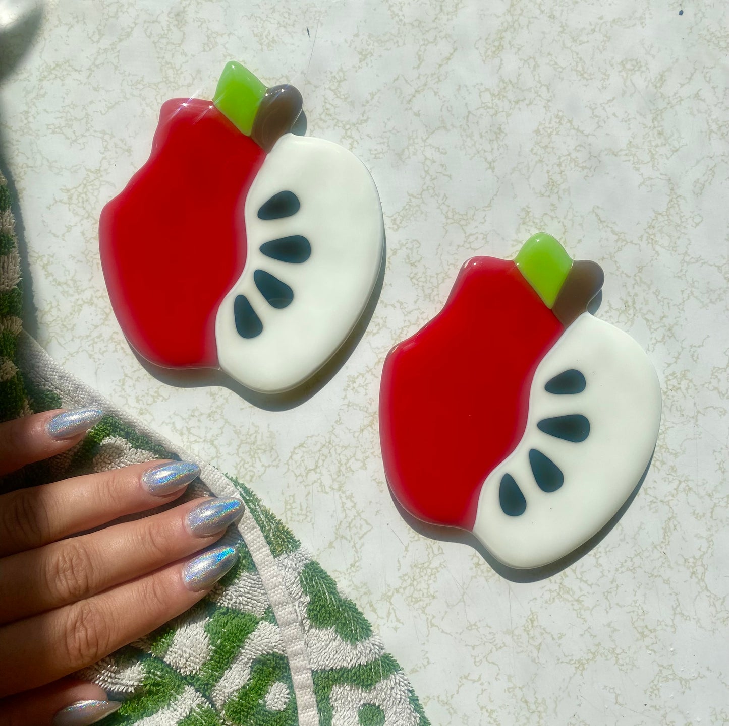 Apple coaster set