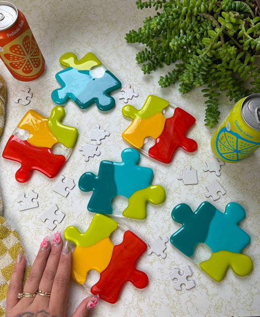 Puzzle coaster set