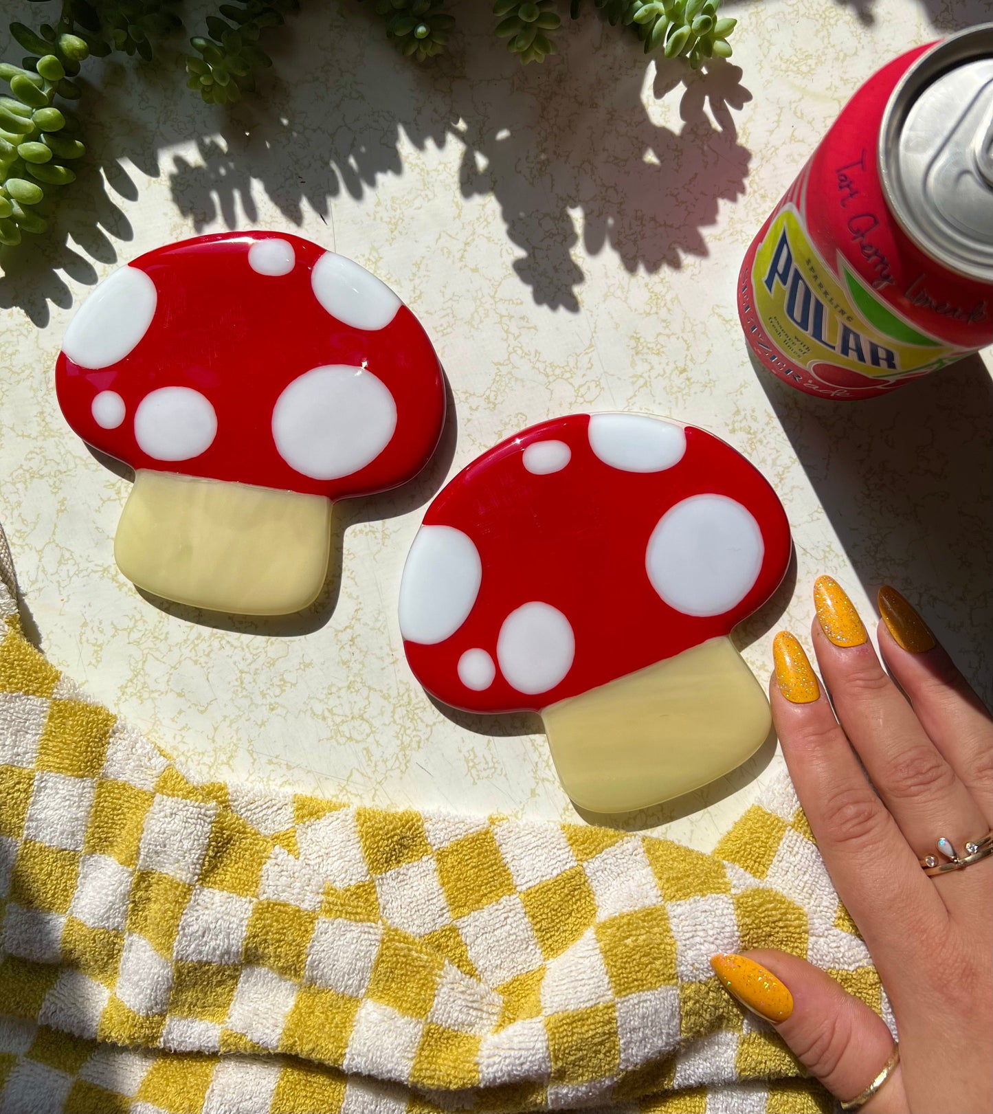 Mushroom coaster set