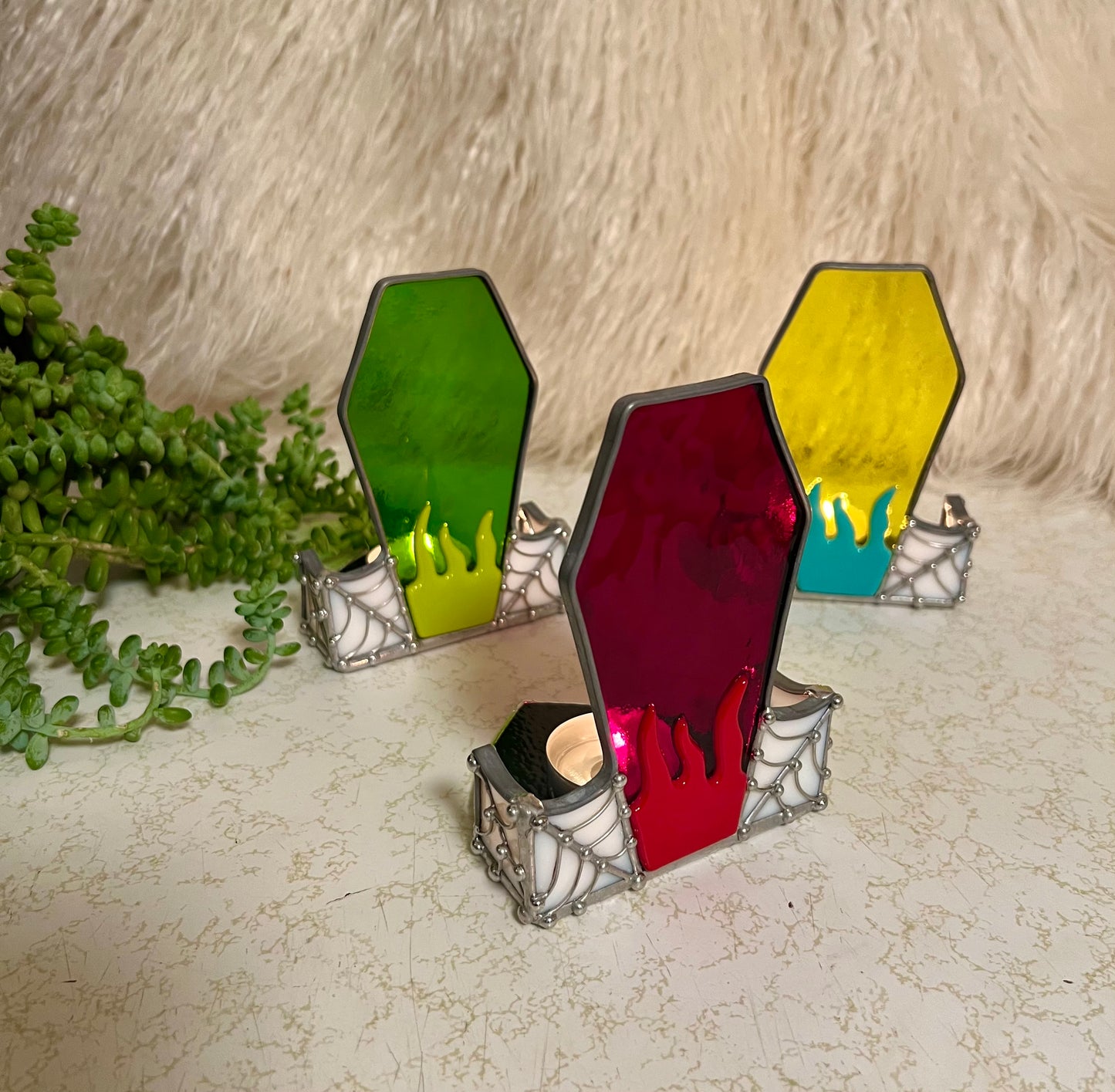 Coffin tea lights