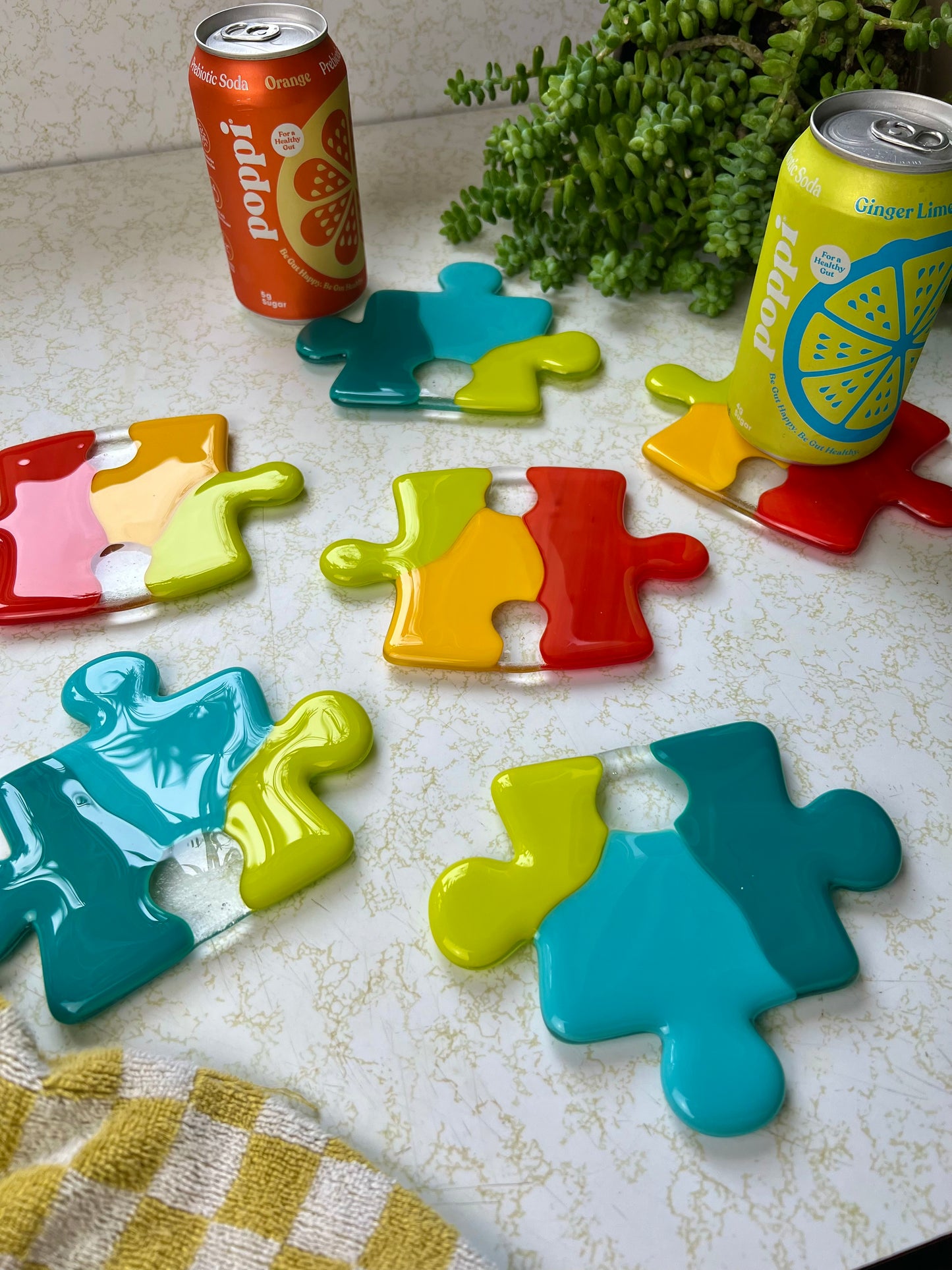 Puzzle coaster set