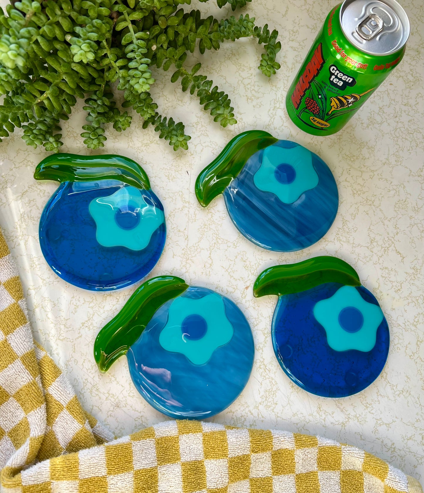 Blueberry coaster set