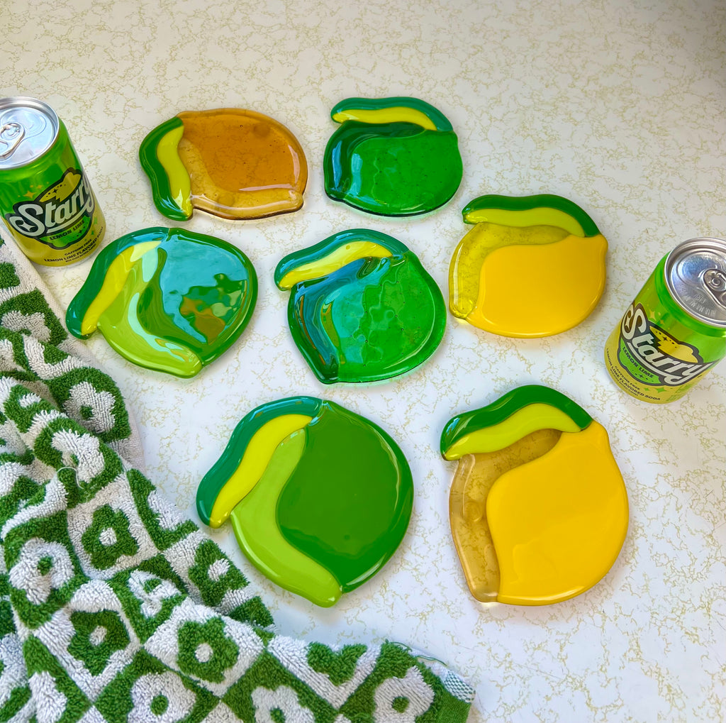 Lemon lime coaster set