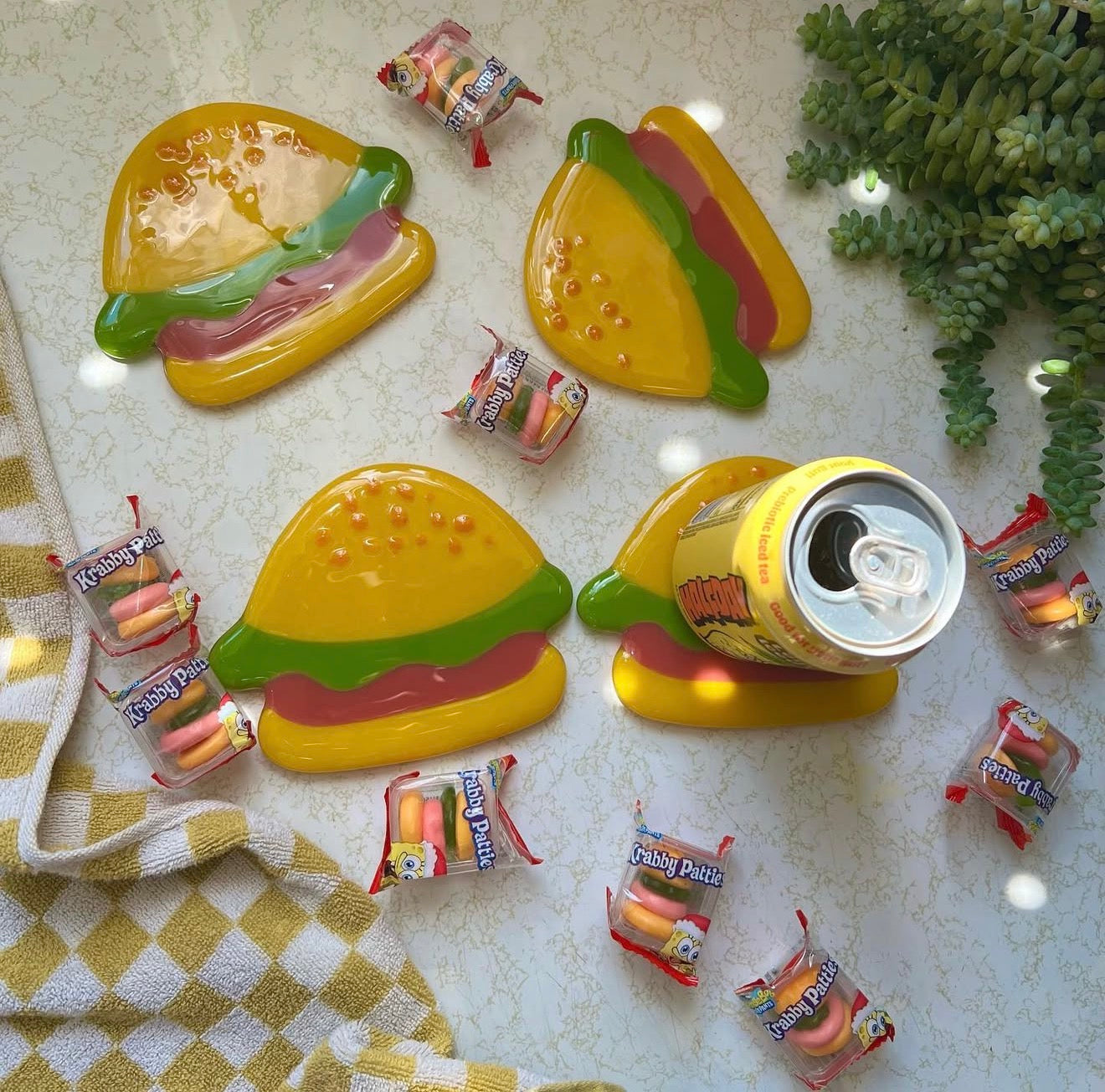 Krabby patties coaster set