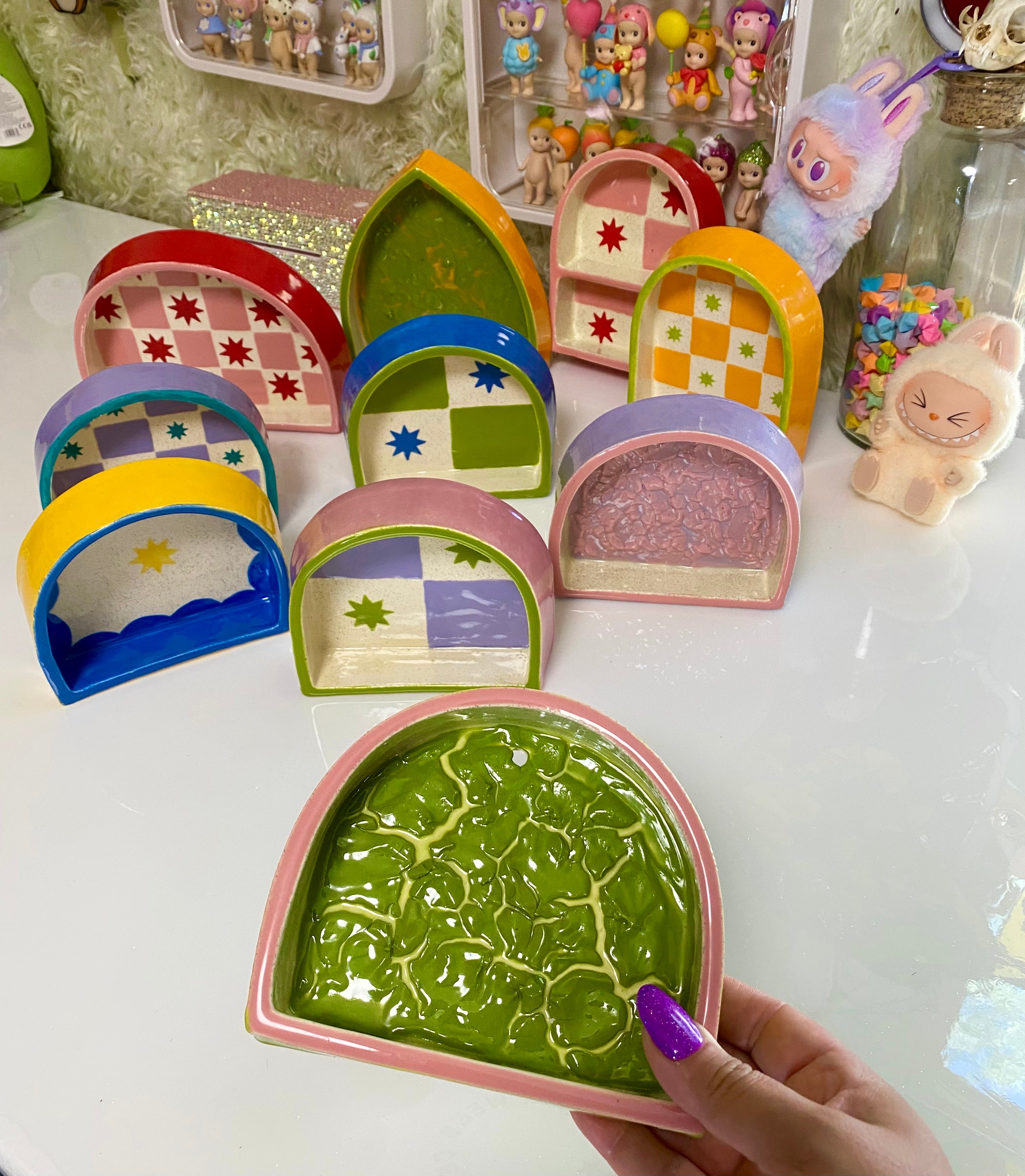 Ceramic Patchwork  shelf