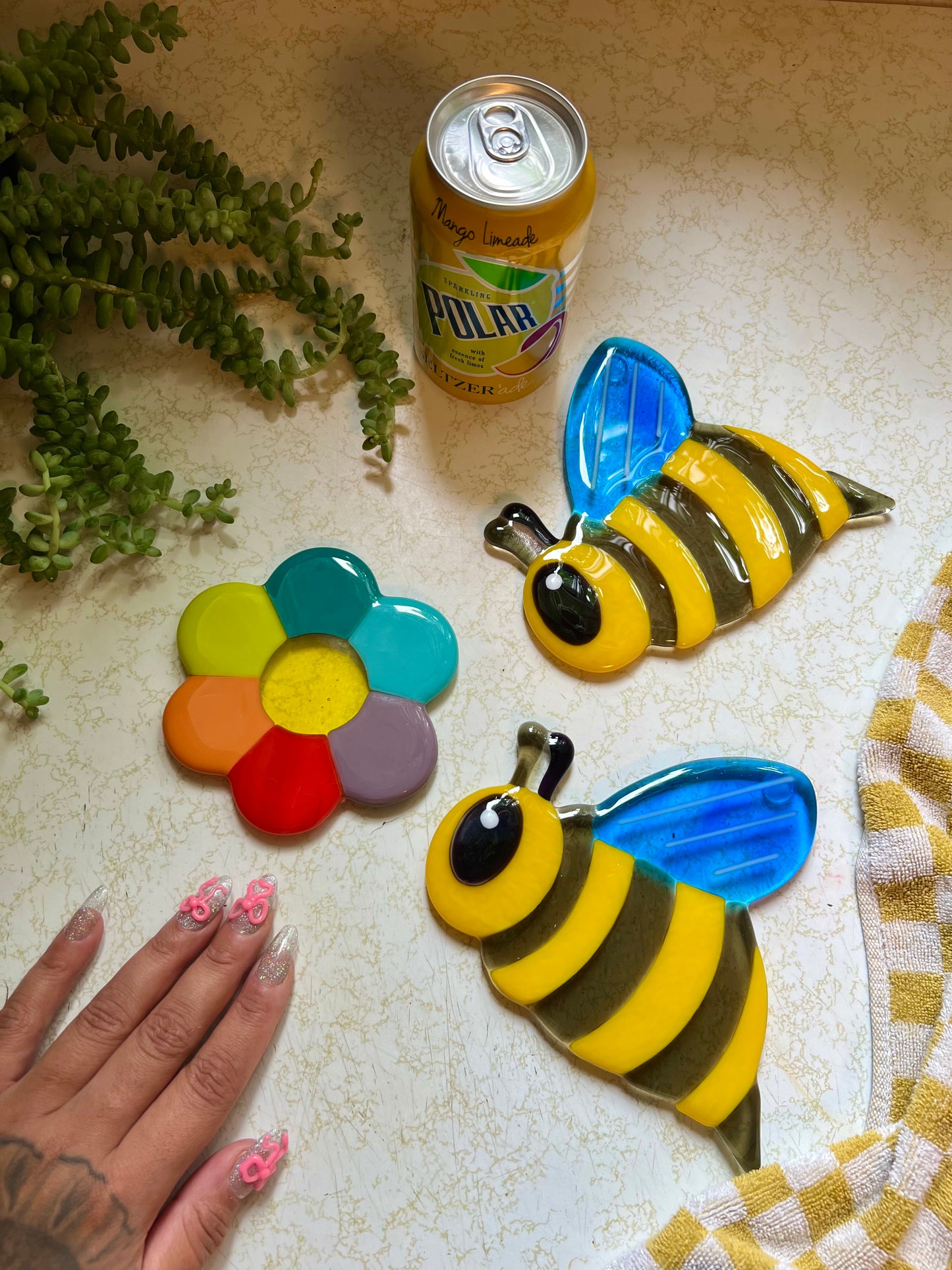 Bee coaster set