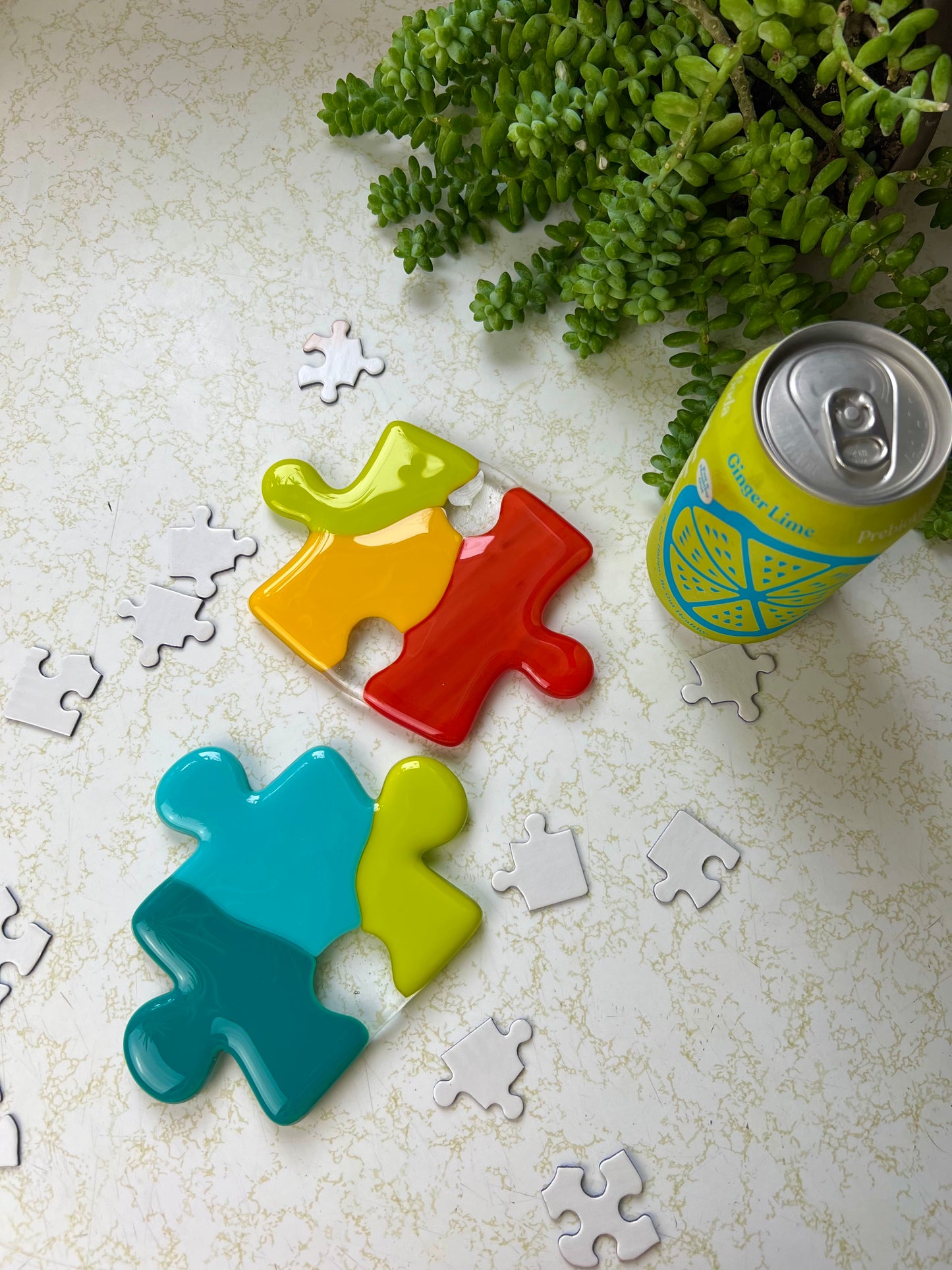 Puzzle coaster set