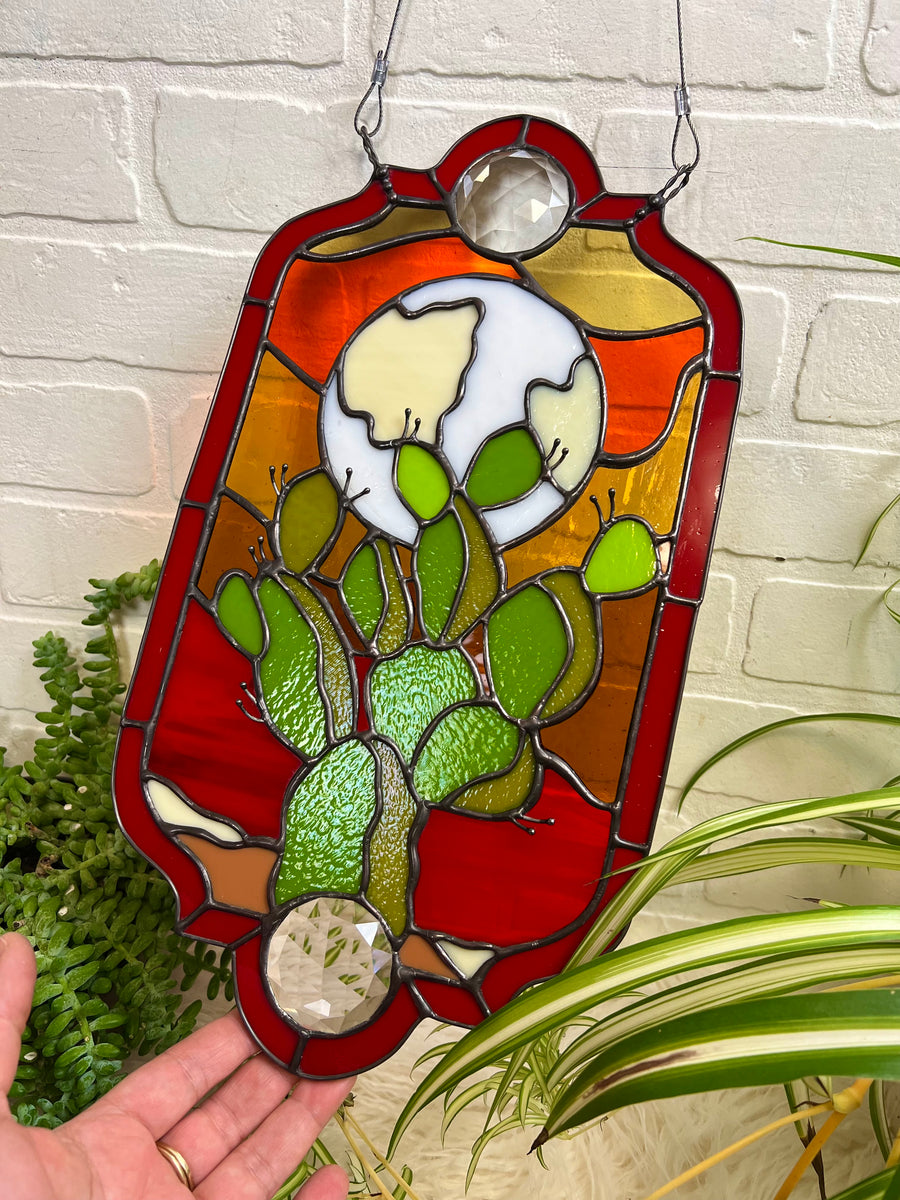 Cactus panel – Cold Heart Glass co