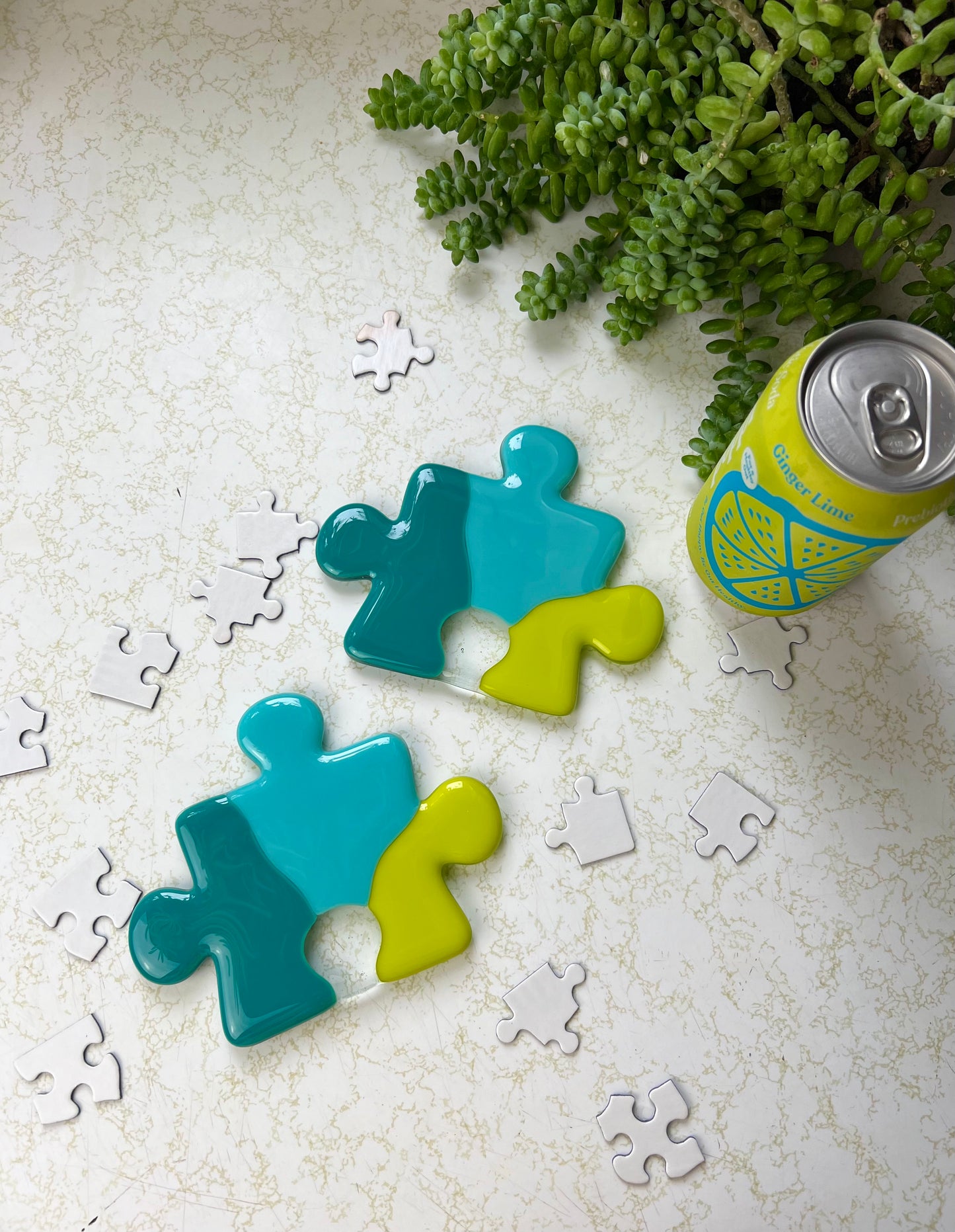 Puzzle coaster set