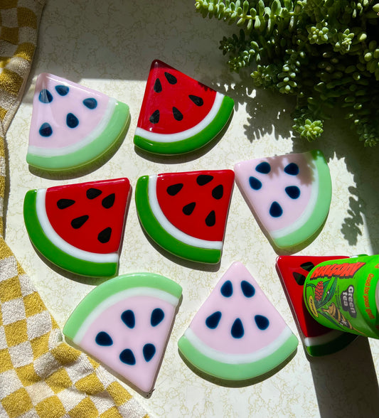 Watermelon slice coaster set