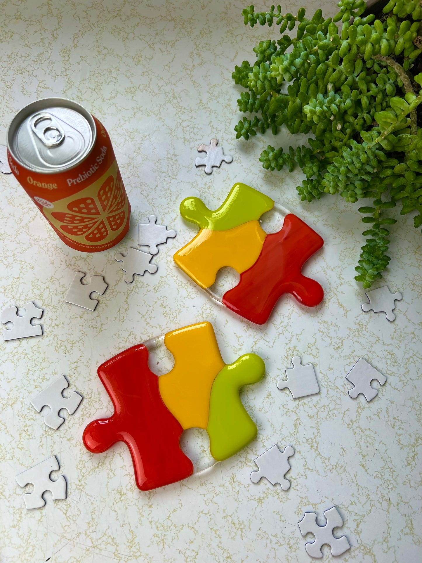 Puzzle coaster set