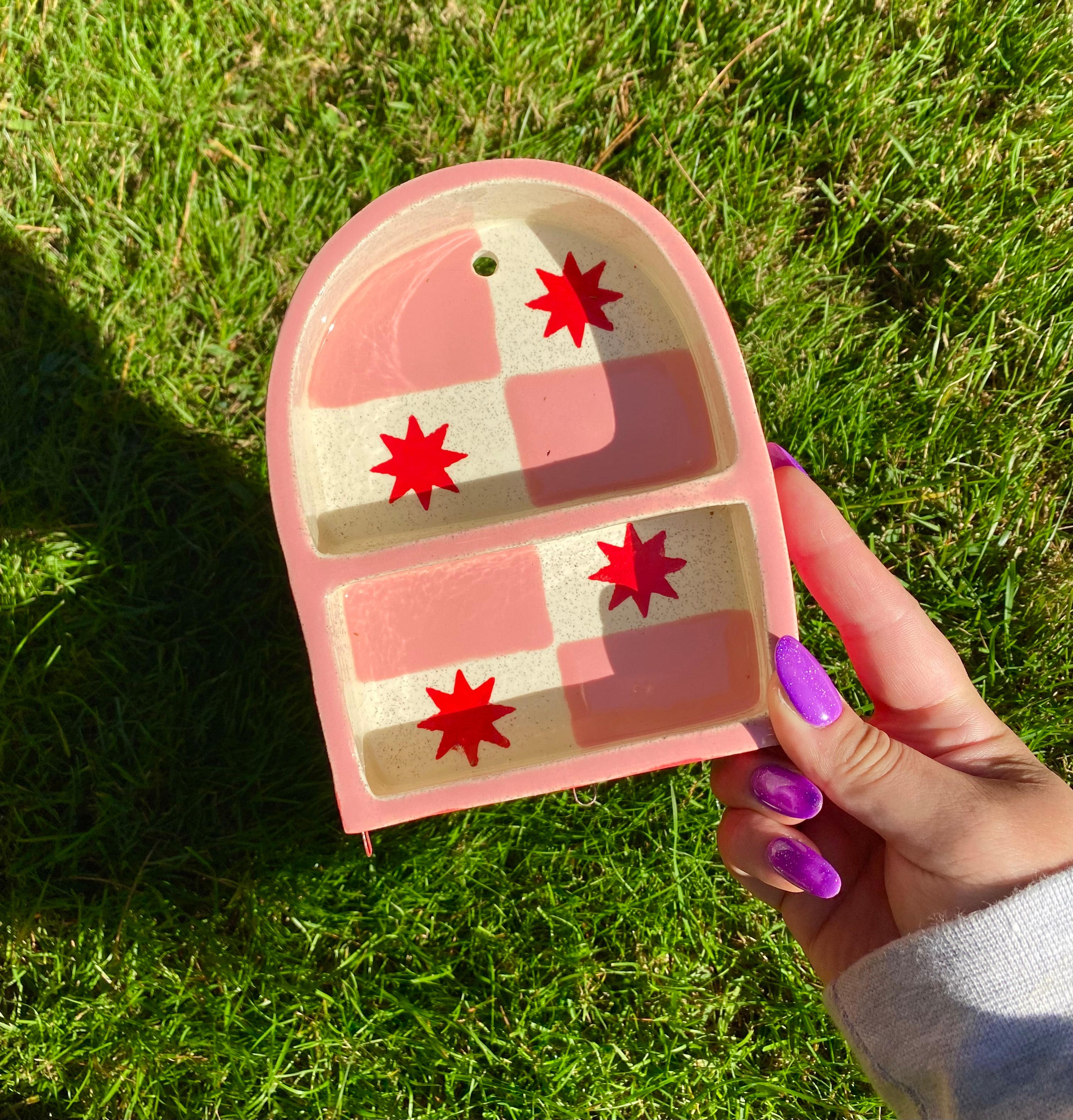 Ceramic ant trinket shelf