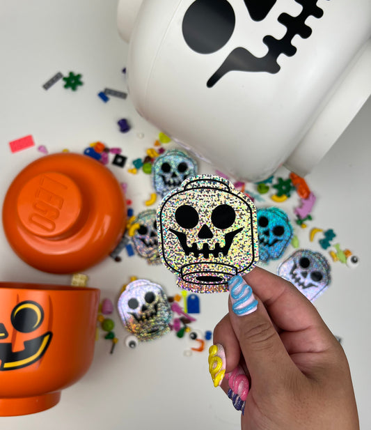 Minifigure skull sticker