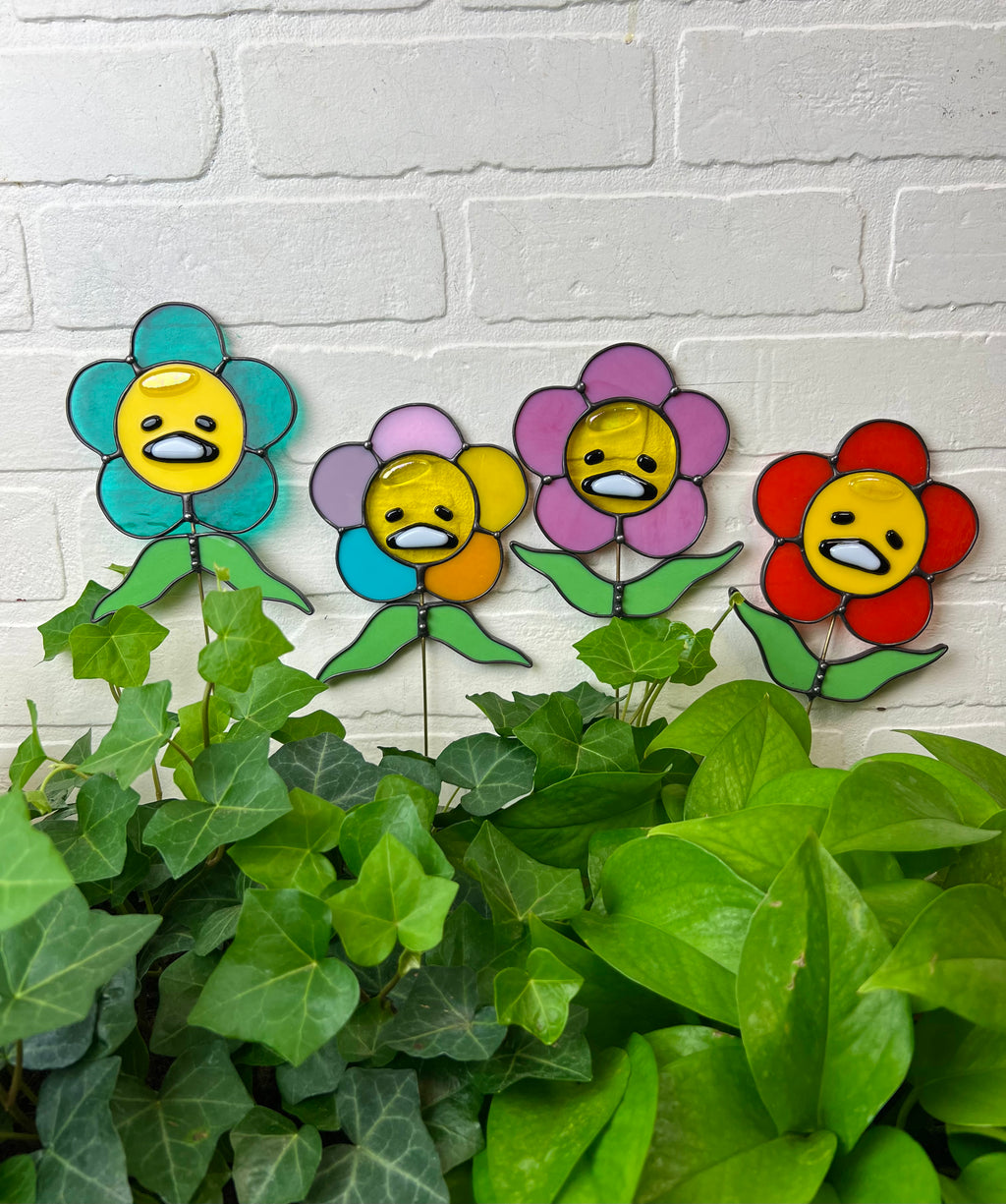 Lazy little daisy planter stake