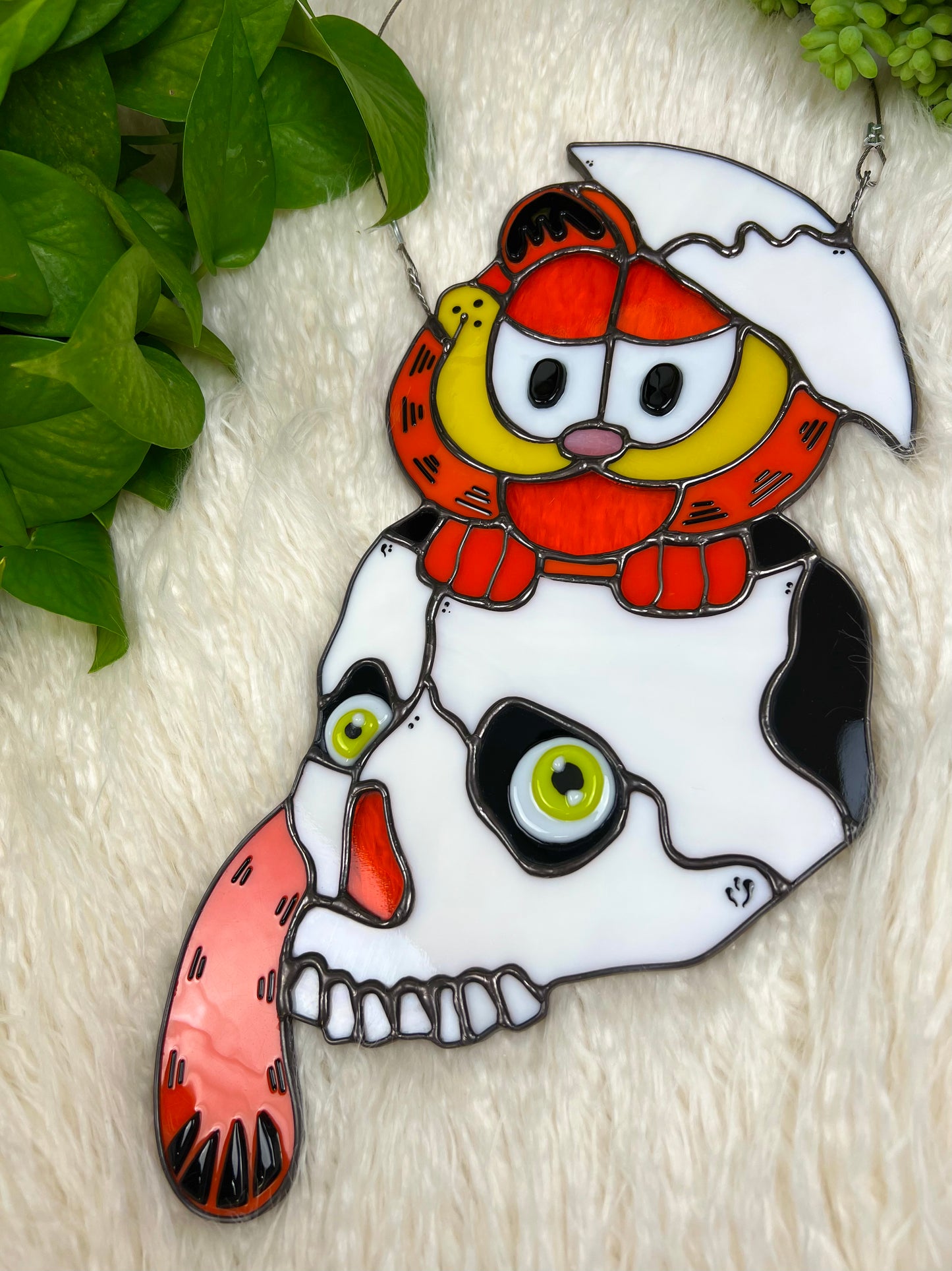 Peekaboo Garfield skull